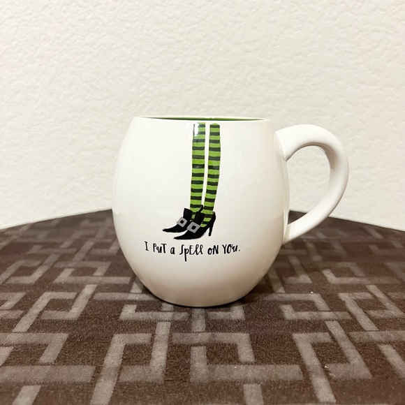 Rae Dunn Halloween THE WITCH IS IN canister and I PUT A SPELL ON YOU mug - Picture 7 of 12
